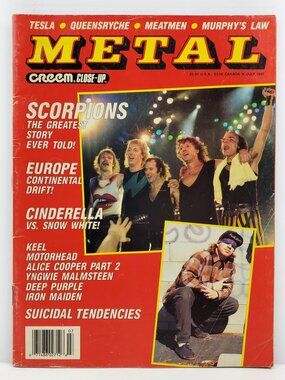 Creem Metal Magazine 1987 Suicidal Tendencies Motorhead Scorpions Alice Cooper
